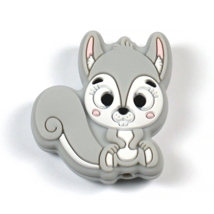 Motive bead in silicone, squirrel