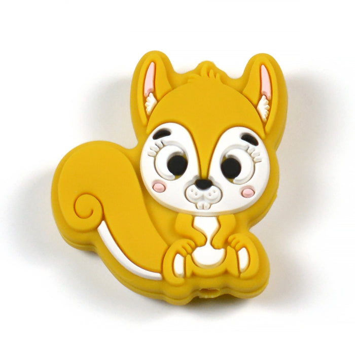 Motive bead in silicone, squirrel