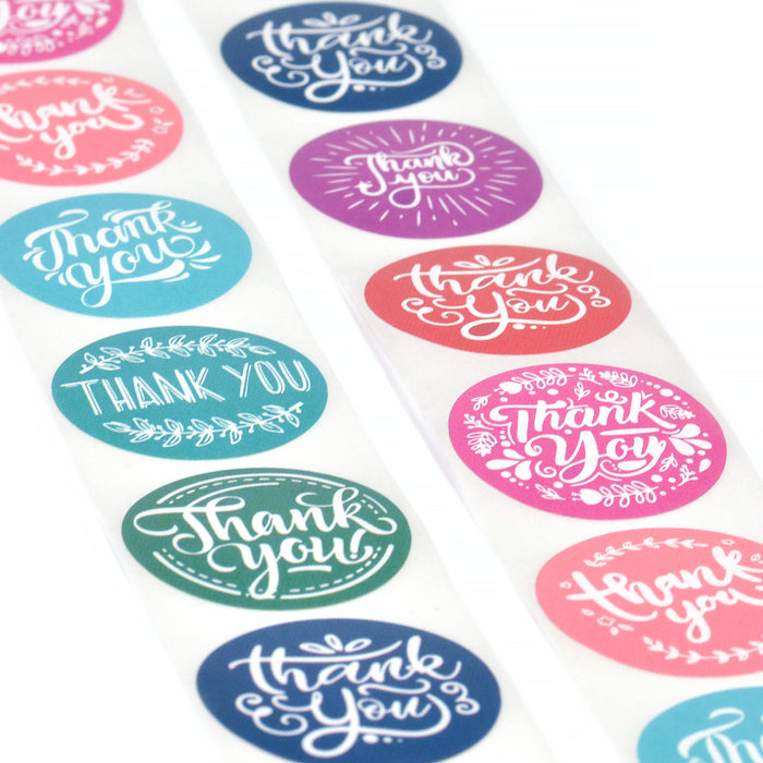 Stickers "thank you", typo, 25mm, 24 pcs