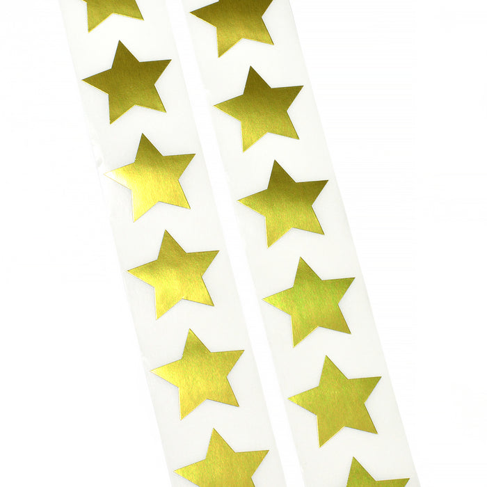Stickers, gold star, 24 pcs