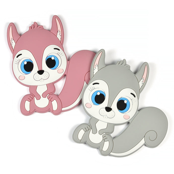 Silicone teether, squirrel