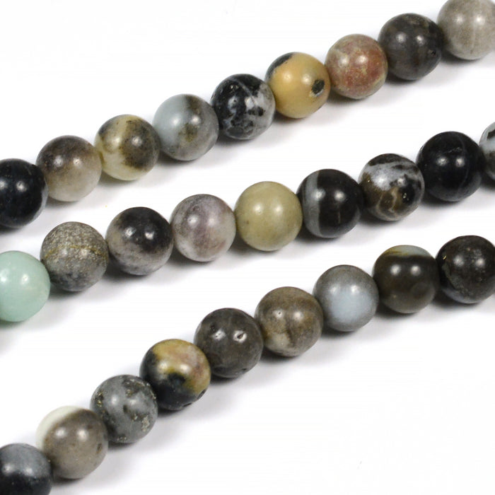 Amazonite beads, gray, 6mm