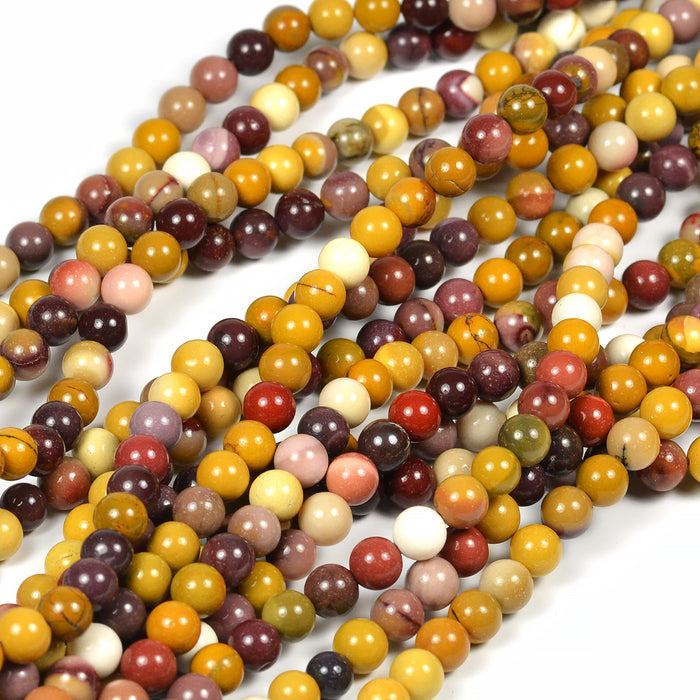 Yolk stone beads, 6mm