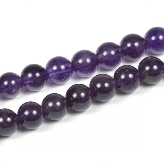 Amethyst beads, 8mm
