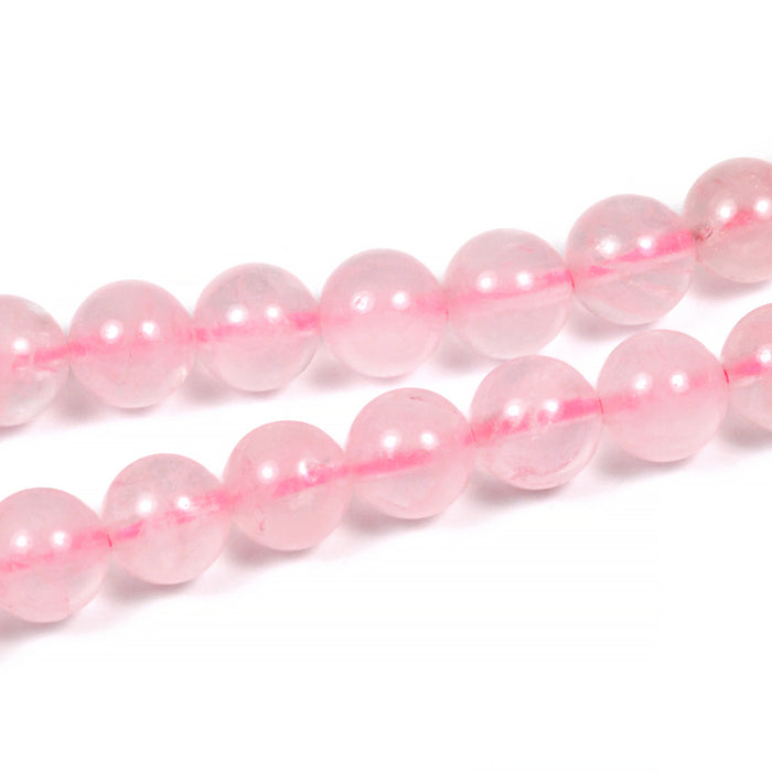 Rose quartz beads, 8mm