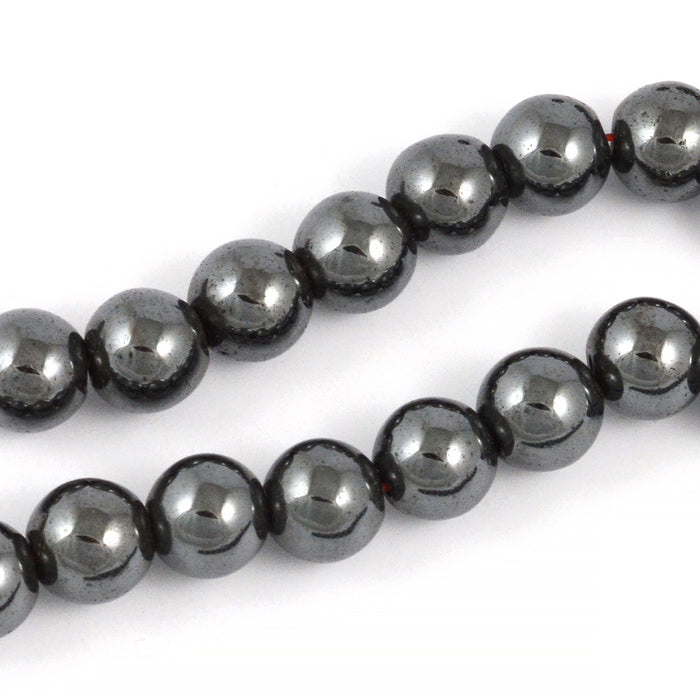 Synthetic hematite beads, 8mm
