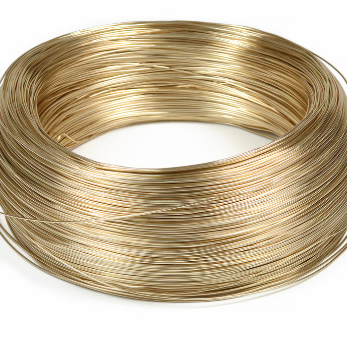 Aluminum wire, light gold, 0.6mm, 10m