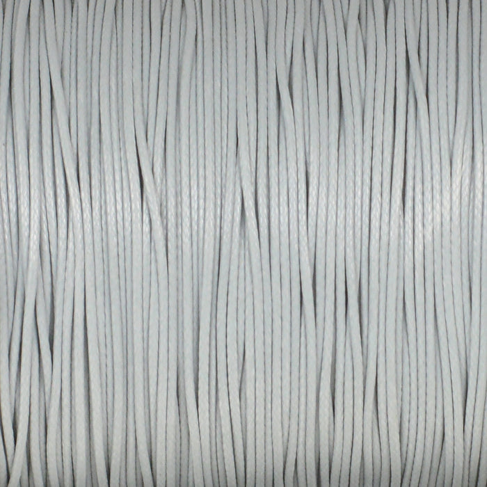 Waxed polyester cord, light grey, 0.6mm, 10m