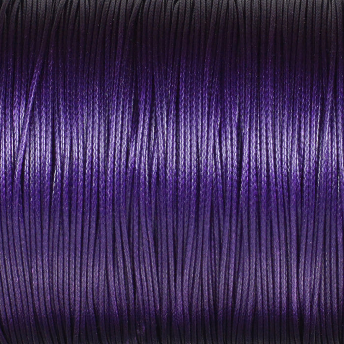 Waxed polyester cord, plum, 0.6mm, 10m