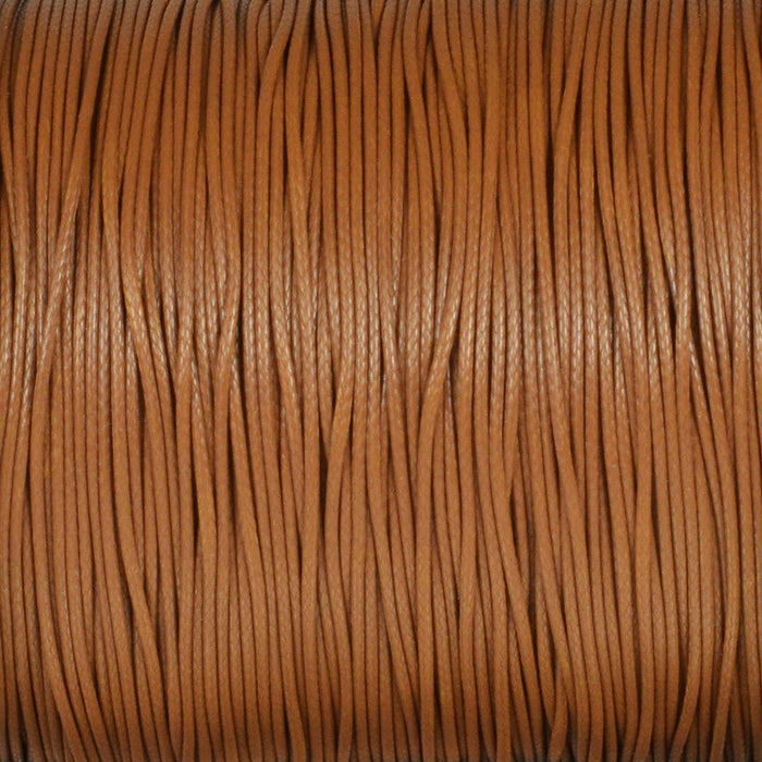 Vaxat polyestersnöre, brun, 0,6mm, 10m