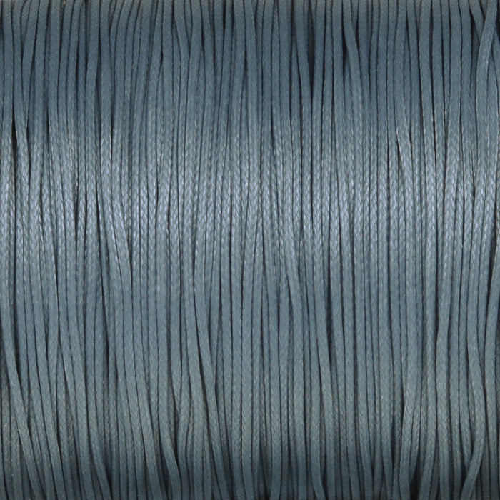 Waxed polyester cord, dark grey, 0.6mm, 10m