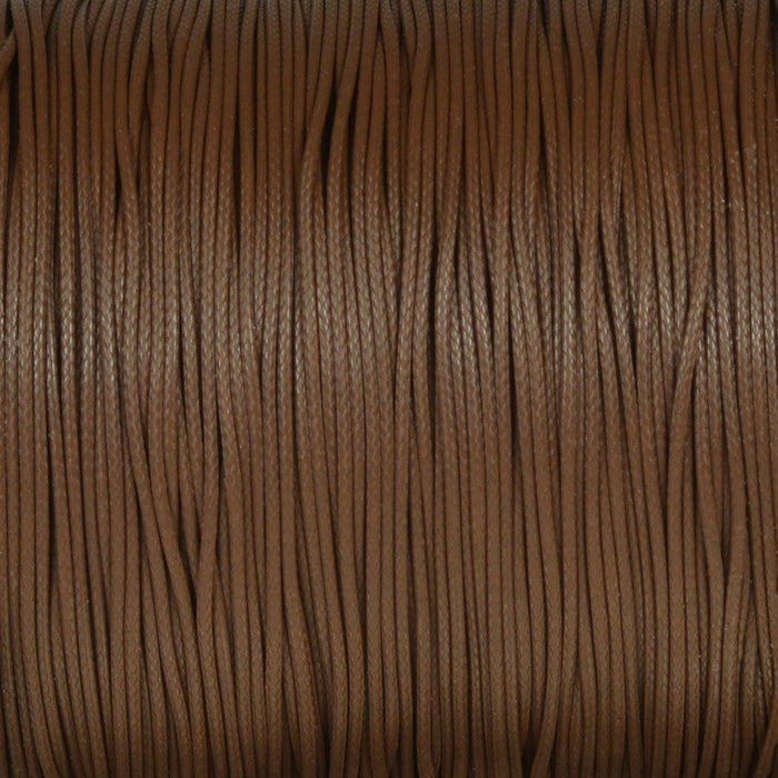 Vokset polyestersnor, mørkebrun, 0,6 mm, 10m