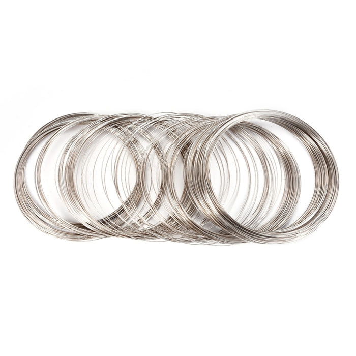 Memory wire for necklaces, 11.5cm, antique silver, 10 turns