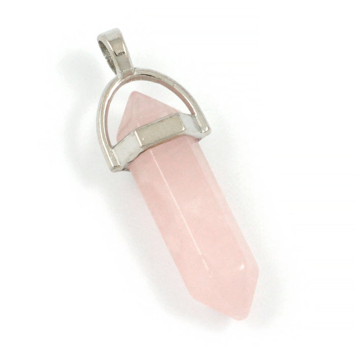 Charm, rose quartz kule, 32mm, 1stk