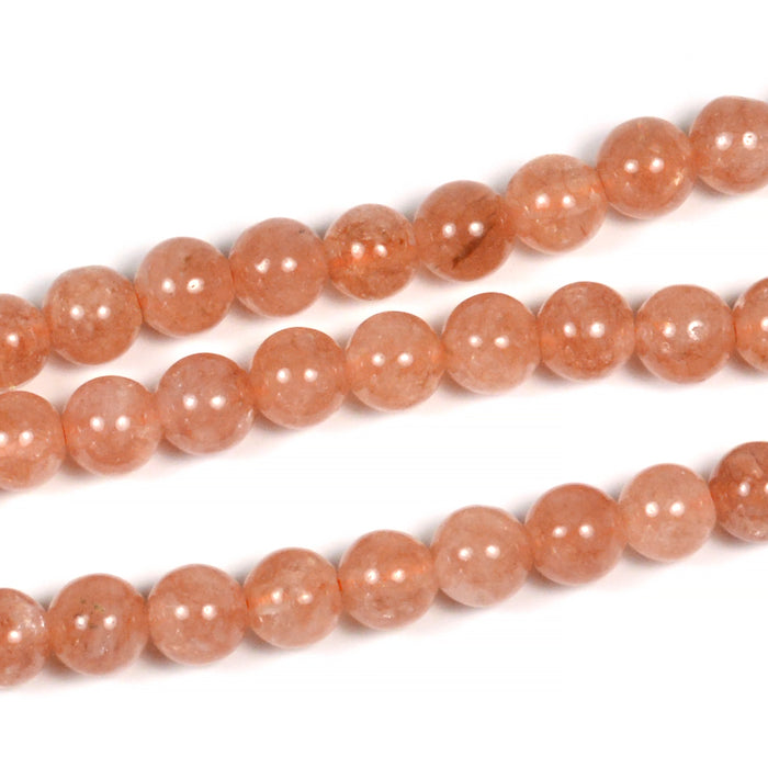 Sunstone beads, 6mm