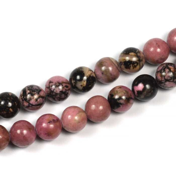 Rhodonite beads, 8mm