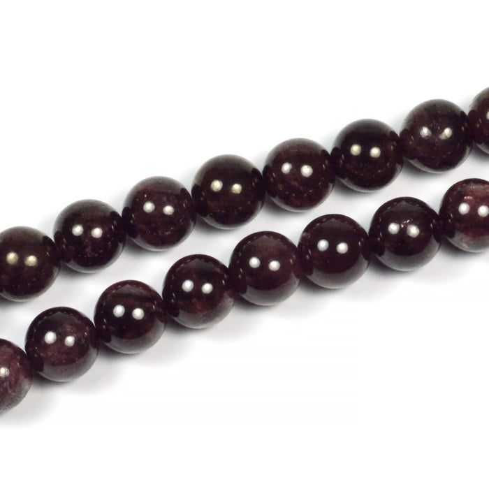 Garnet beads, 9mm
