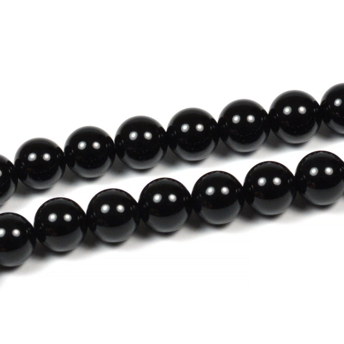 Onyx pärlor, svart, 8mm