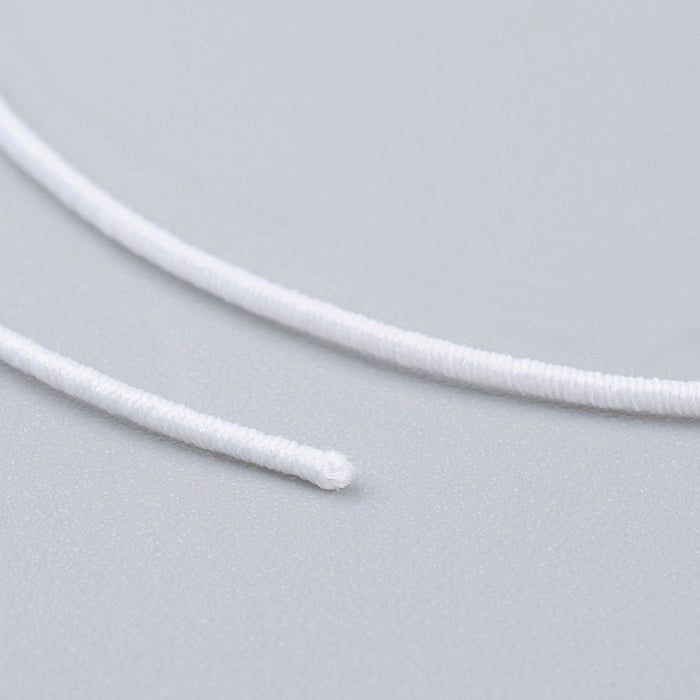 Round elastic, white, 1mm - roll with 18m