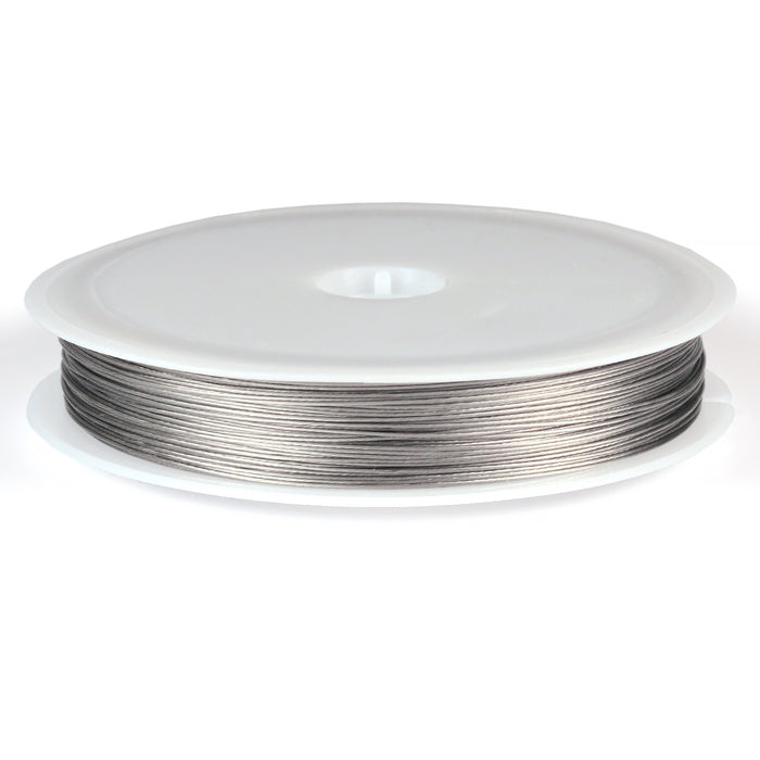 Jewelry wire, silver, 0.45mm, 50m