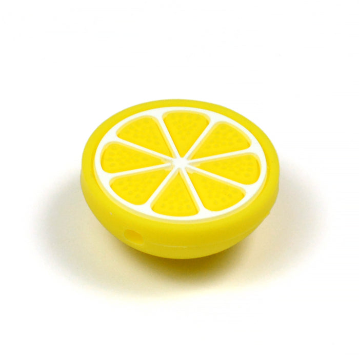 Motif bead in silicone, citrus fruit