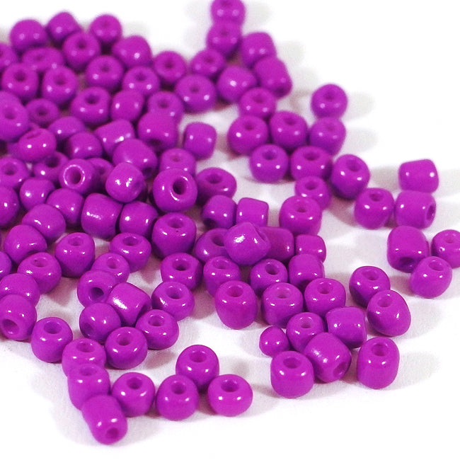 Seed Beads, 4mm, opaque violet