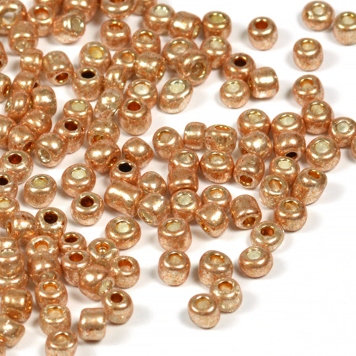 Seed Beads, 4mm, roséguld, 30g