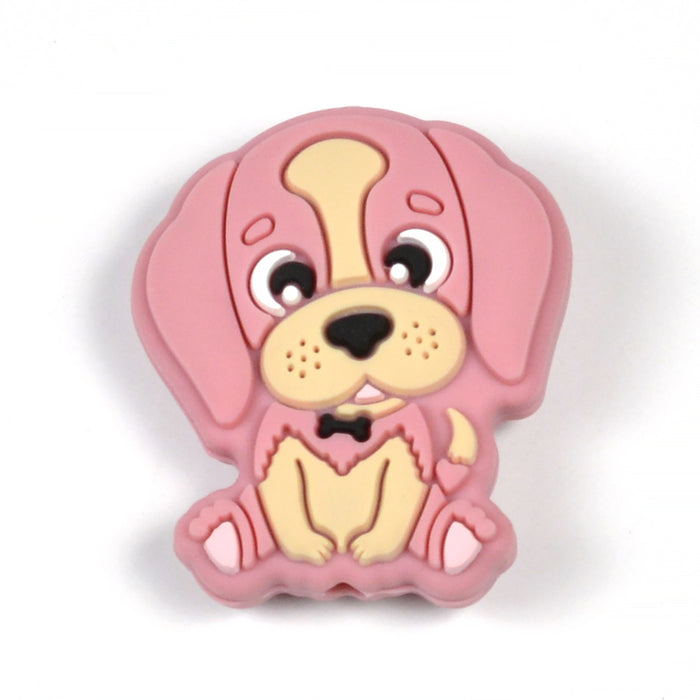 Motif bead in silicone, dog