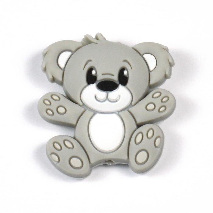 Motif bead in silicone, teddy bear