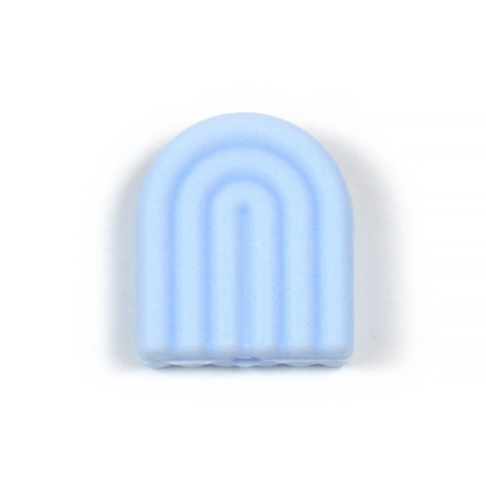 Motivperle i silikon, liten regnbue