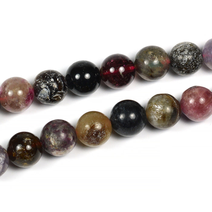Tourmaline beads, 8mm