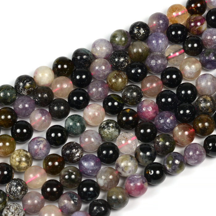 Tourmaline beads, 8mm