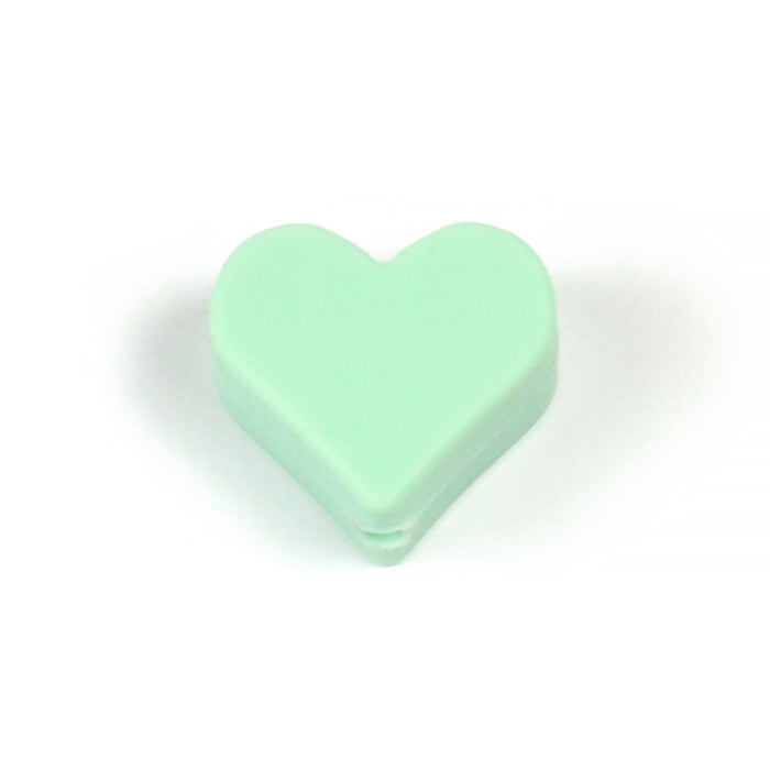 Motif bead in silicone, small heart