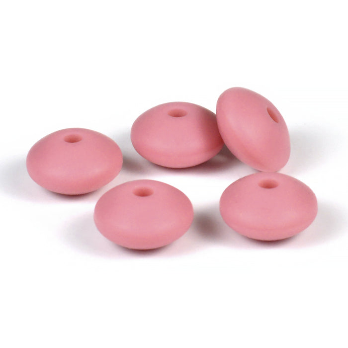 Silicone lenses, deep mauve, 5 pcs