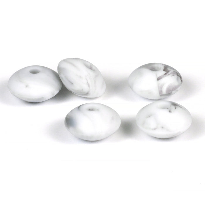 Silicone lenses, marble, 5 pcs