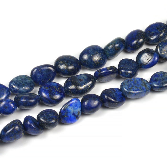 Lapis lazuli perler, nuggets, 5-9mm