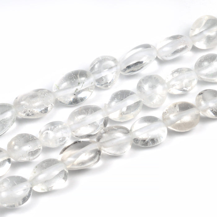 Rock crystal beads, nuggets, 7-10mm