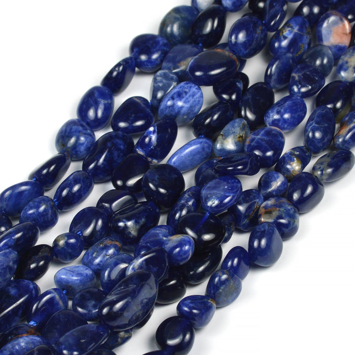 Sodalite pearls, nuggets, 7-10mm