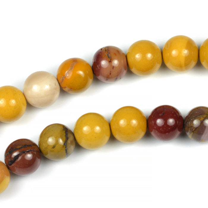 Yolk stone beads, 8mm