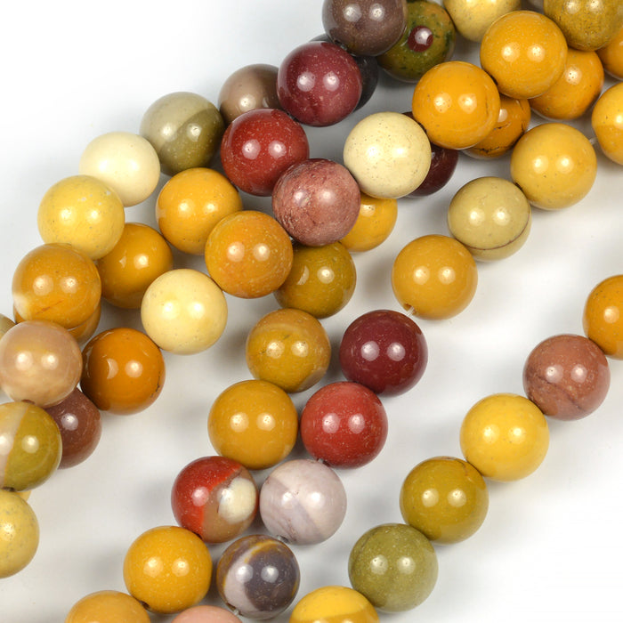 Yolk stone beads, 8mm