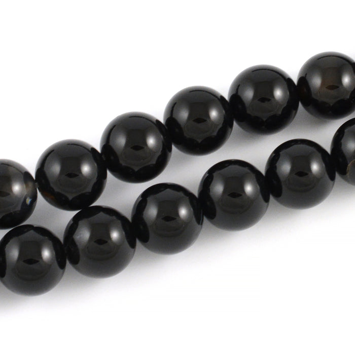 Onyx pärlor, svart, 10mm