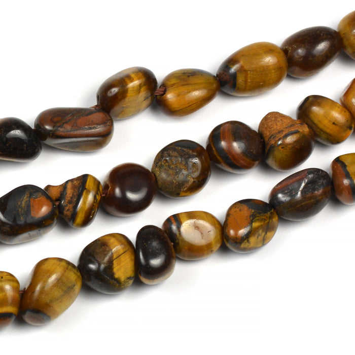Tiger's eye pearls, nuggets, 7-10mm