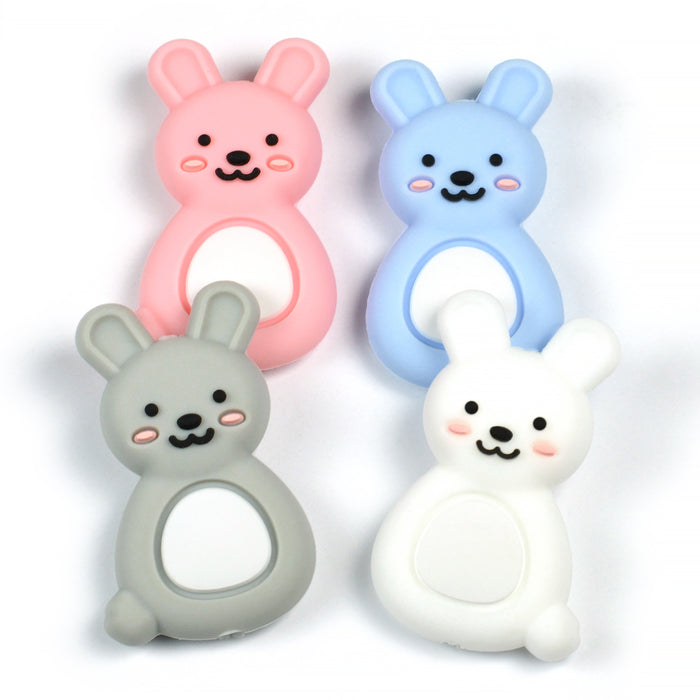 Motive bead in silicone, bunny