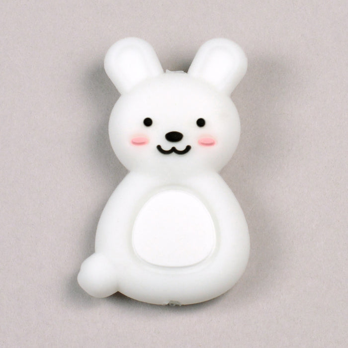 Motive bead in silicone, bunny